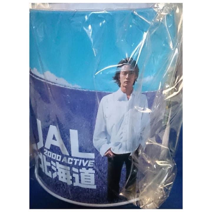 激レア　竹野内豊 ペン立て 缶 JAL ノベルティ