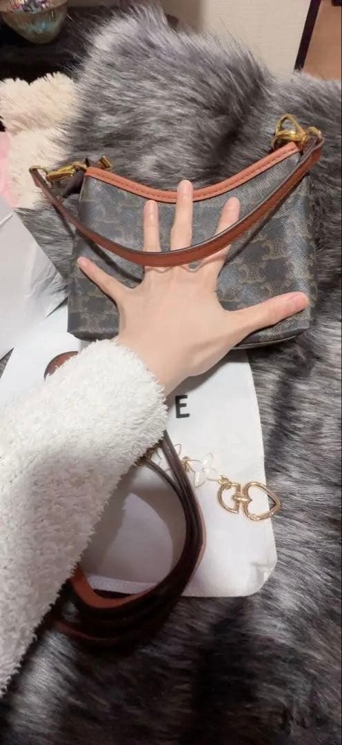 CÉLINE NOVELTYショルダーバッグ ブラウン/ベージュ