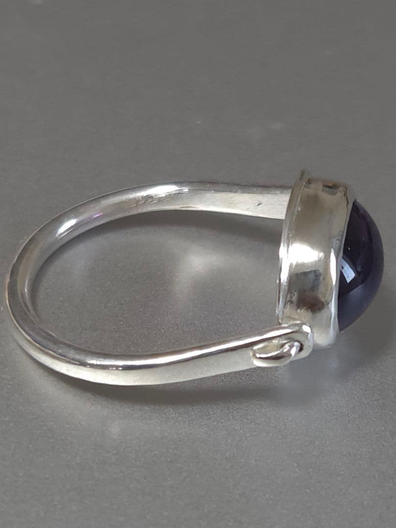 ハンドメイド　シルバーリング　アメジスト　13号