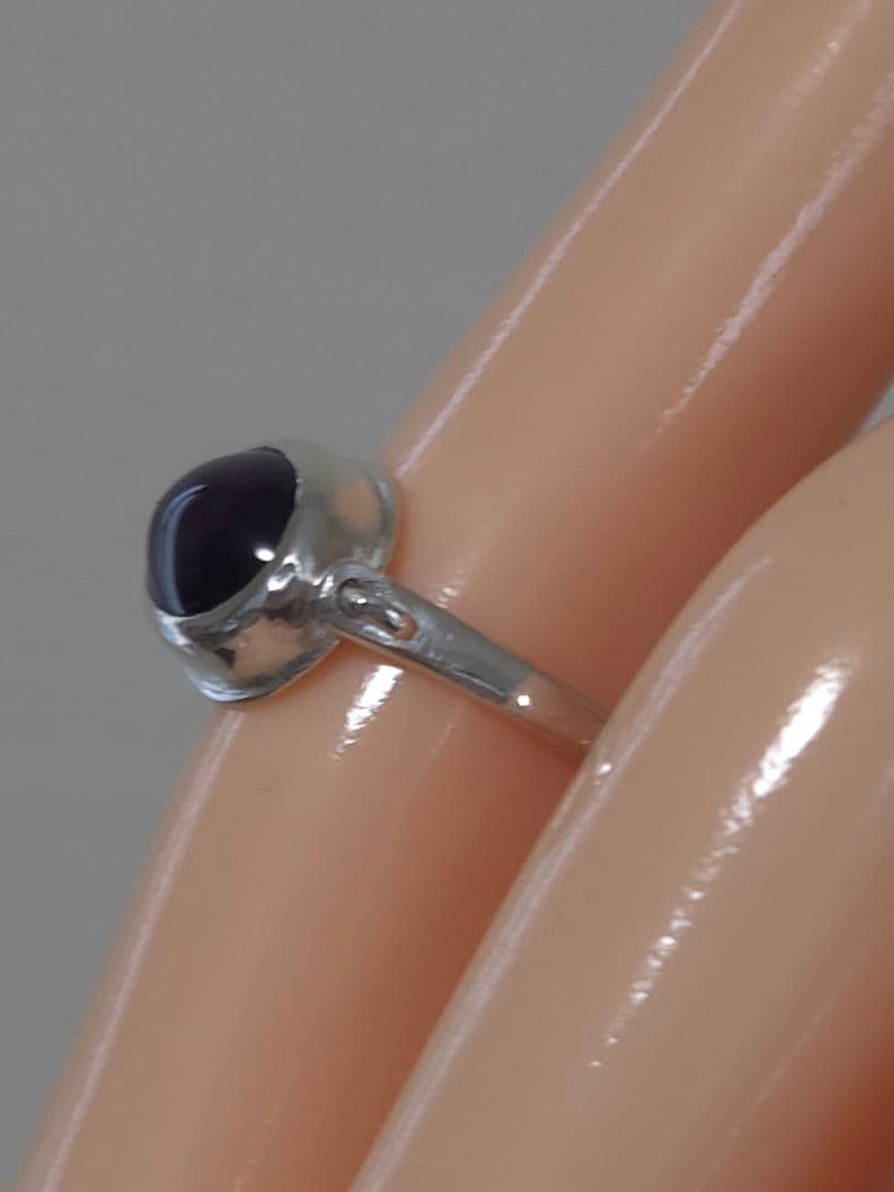 ハンドメイド　シルバーリング　アメジスト　13号