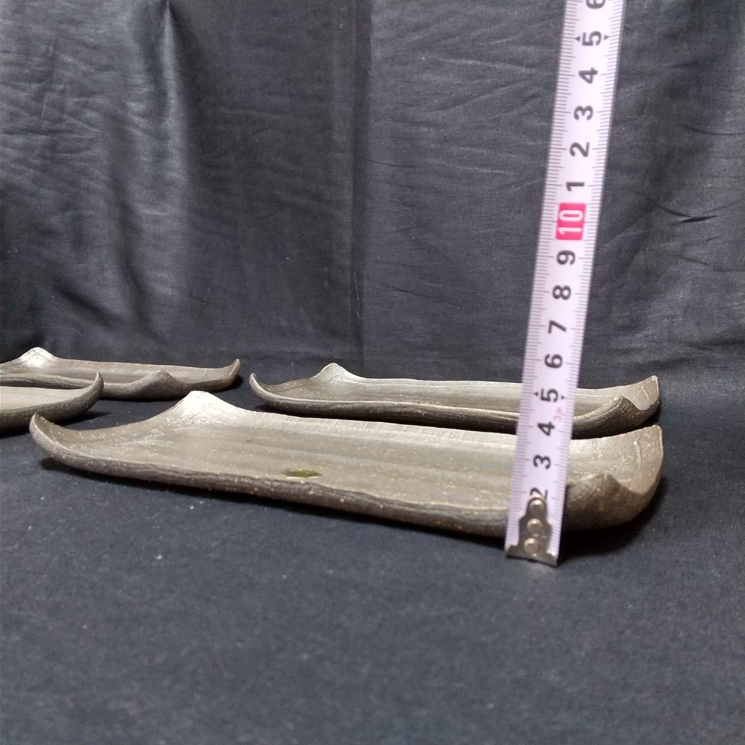 京都清水焼 板皿 × 5枚 長皿 櫛目