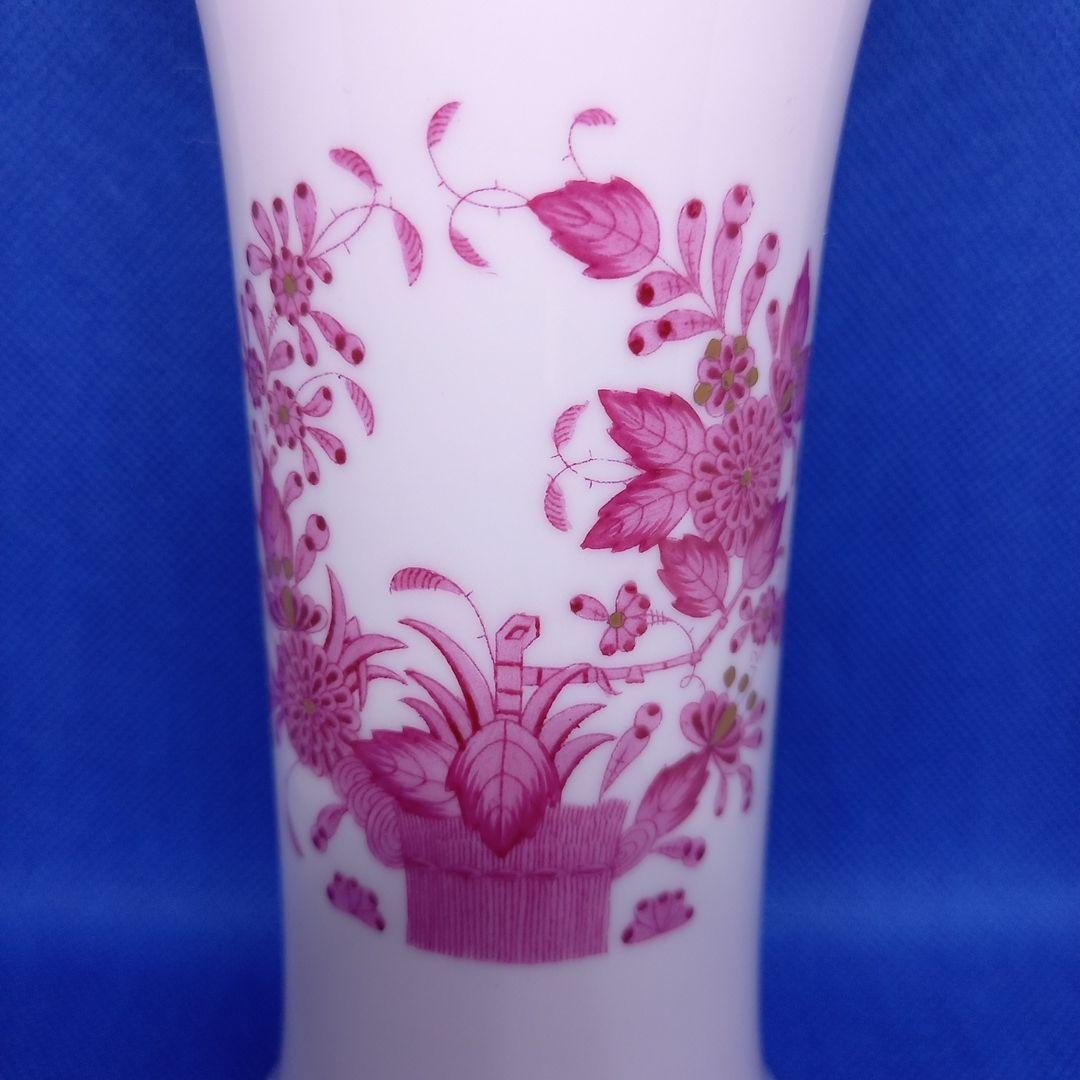 ヘレンド　花瓶「インドの華　ピンク」