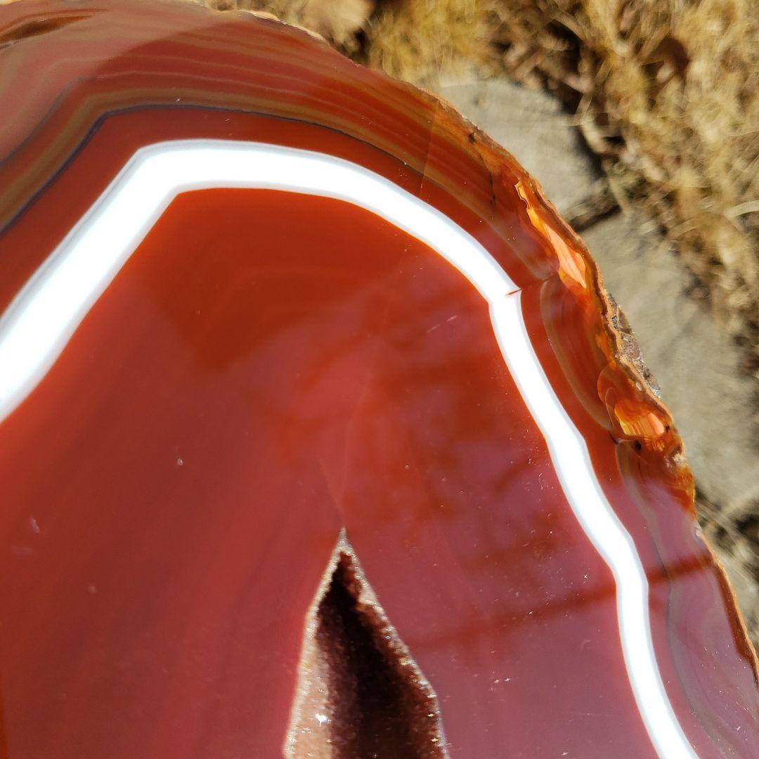瑪瑙 赤 レッドアゲート 原石 横幅17cm 高さ20cm 4.5kg メノウ