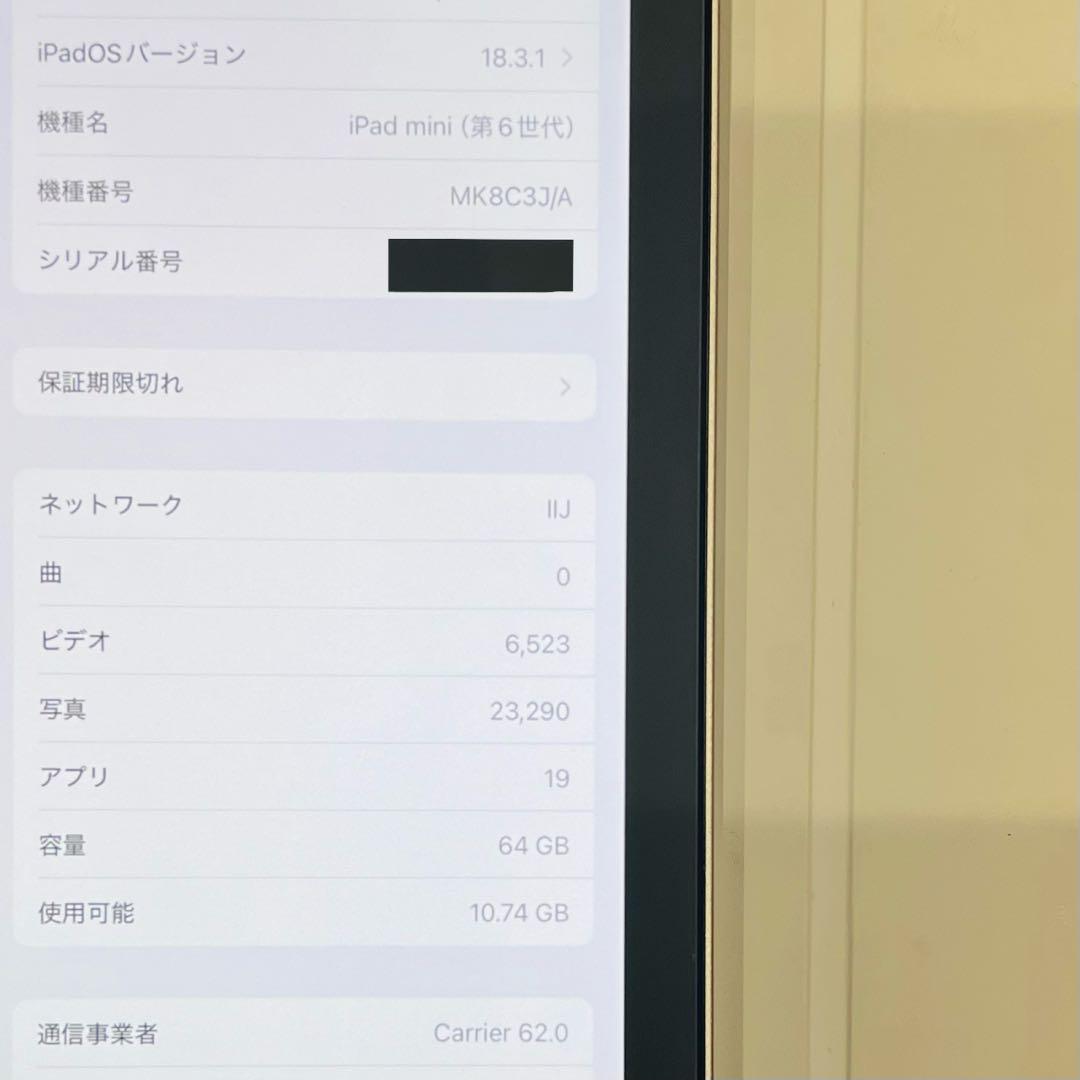 美品 Apple iPad mini6 Wi-Fi + Cellular