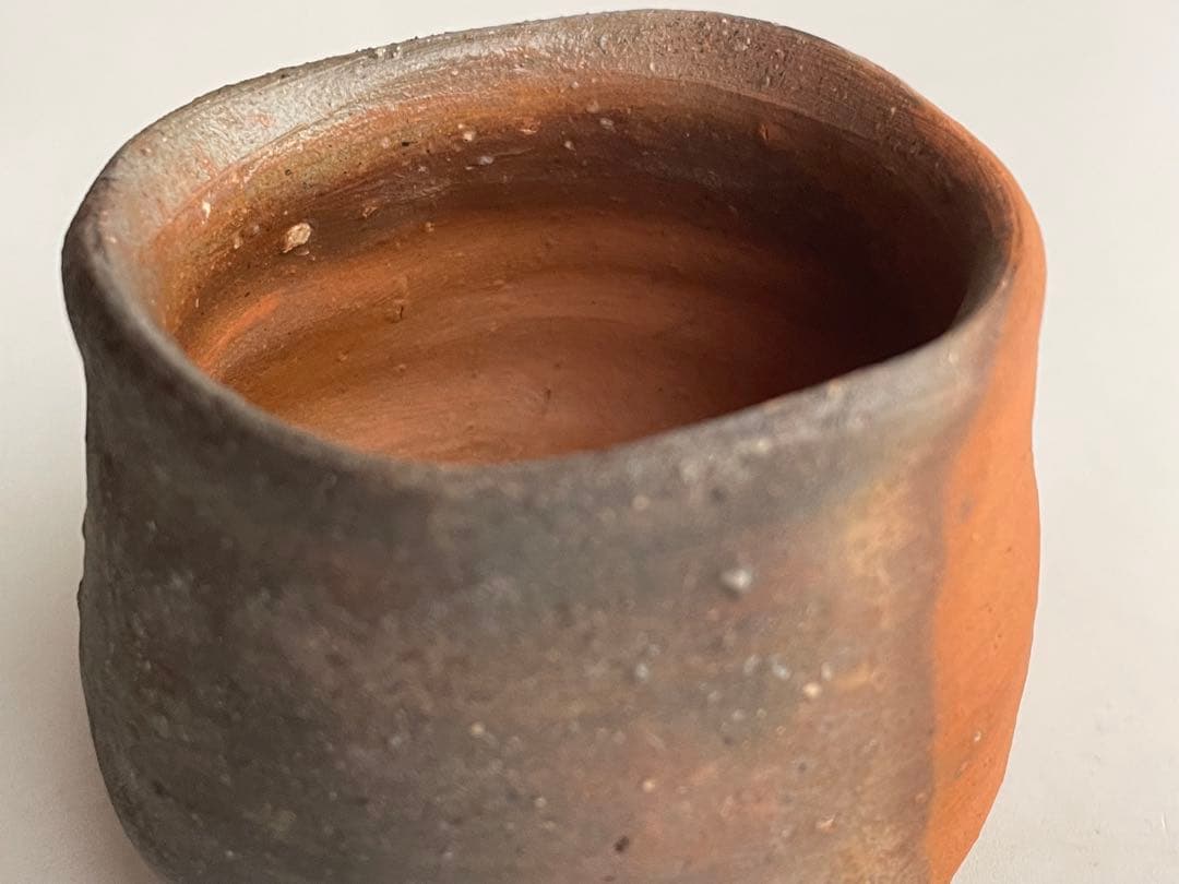 陶芸家　作家物　中村六郎　備前　酒呑　酒盃　ぐい呑　酒器　最上位作