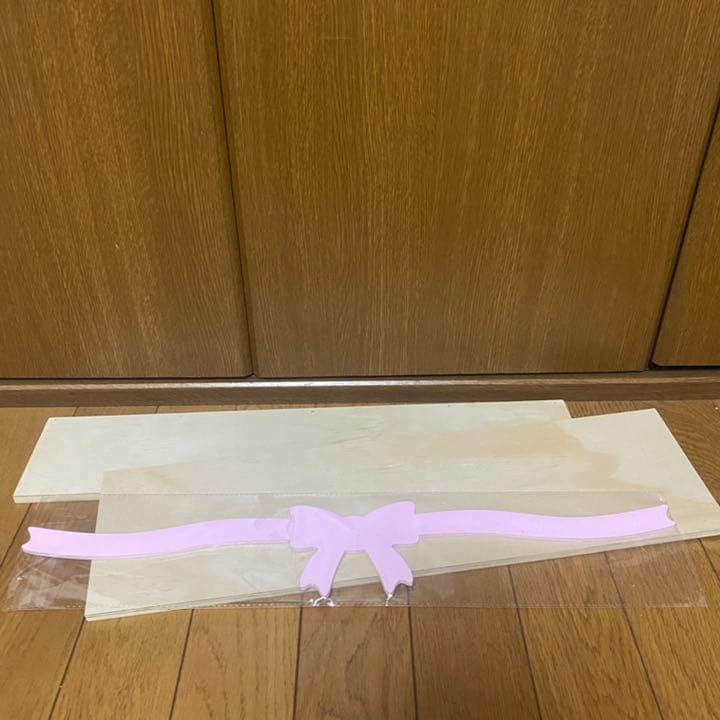 新品未使用　リボン　シェルフ　ピンク