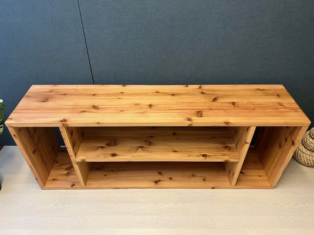 【送料無料】 テレビボード シェルフ 小物置き シンプル 120×30×50 杉