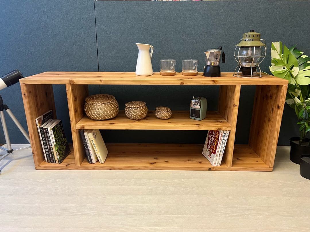 【送料無料】 テレビボード シェルフ 小物置き シンプル 120×30×50 杉