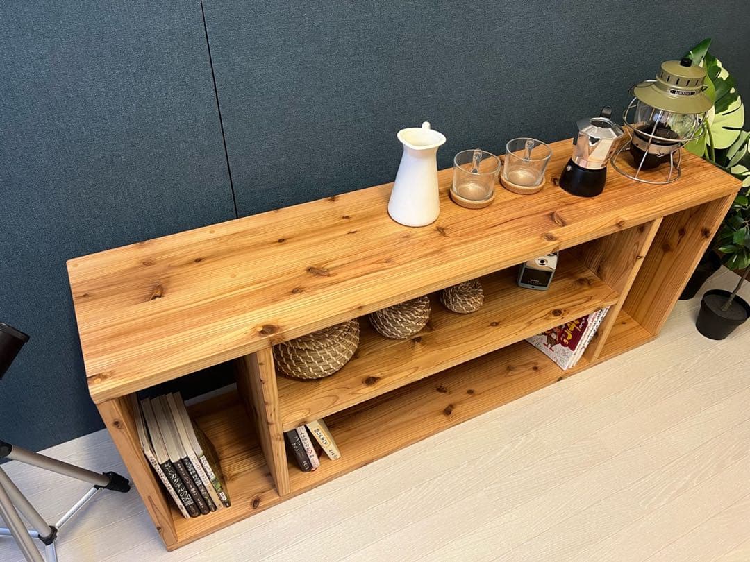 【送料無料】 テレビボード シェルフ 小物置き シンプル 120×30×50 杉