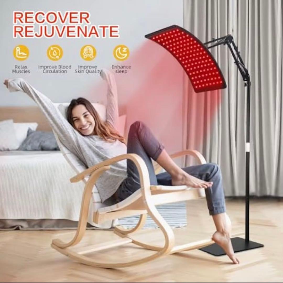 美品！　使用期間1ヶ月　近赤外線赤色EDライトセラピー パネル型 ／スタンド付き
