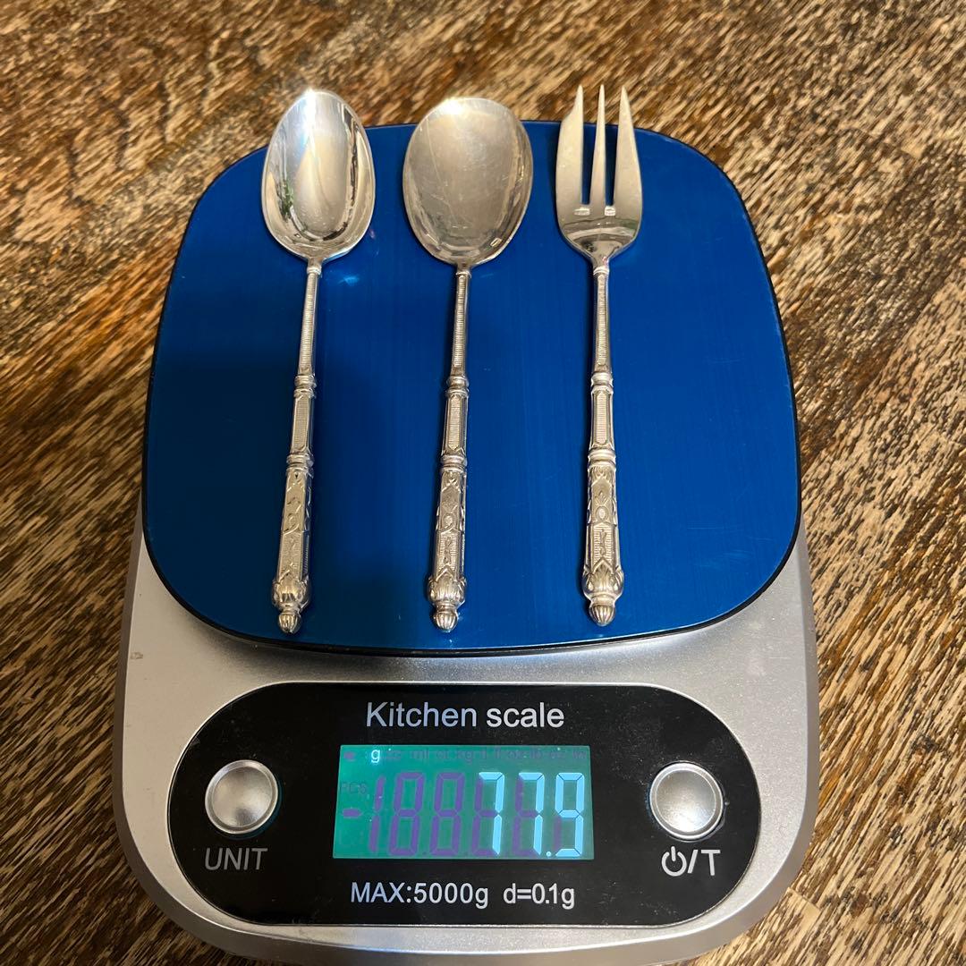 フランスロシア様式　デザートスプーン＆デザートフォーク＆ティースプーン3点セット