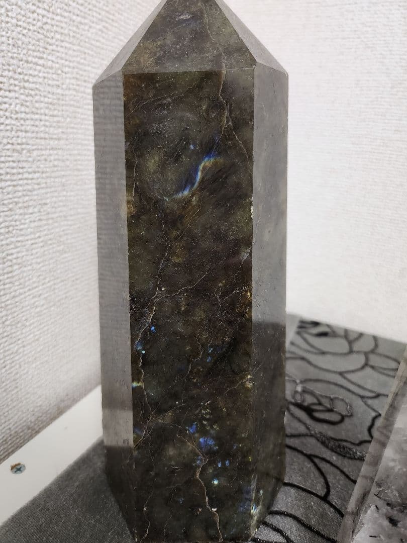 玄関に引き寄せ天然パワーストーン3セット❗　石六角柱　開運