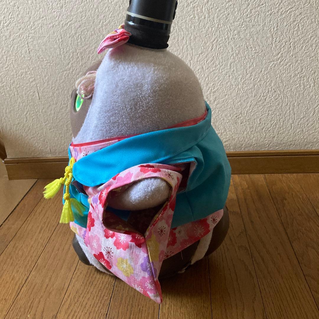 ニコラ　ラボット　服　lovot オーダー被布着物　帯先菱　リボン付き