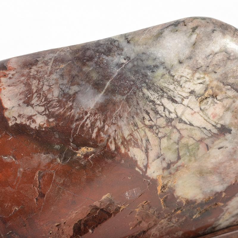 天然石　鑑賞石　菊花石　置物　重さ約1127g　唐木台付　C　R7298