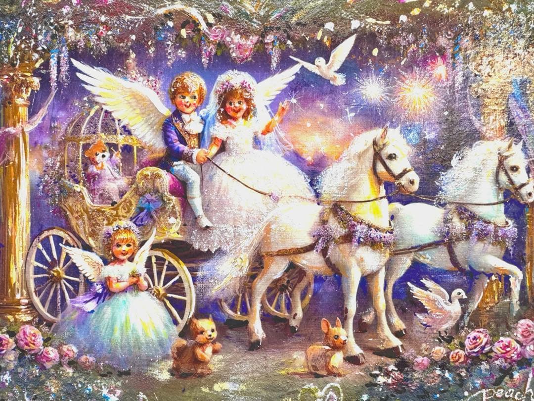 ま*ゆ様 絵画原画　（藤花の祝福）　守護を司る花のmiracle art