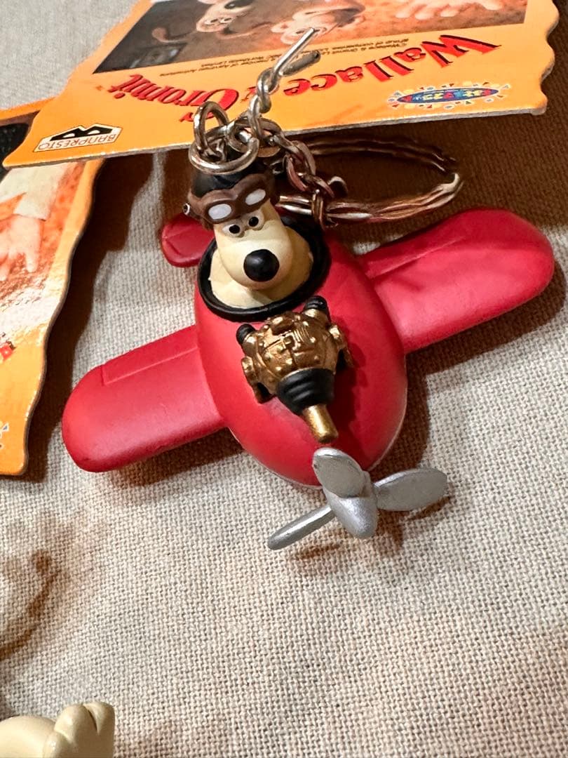 ウォレスとグルミット　レトロ　キーホルダー　フィギュア　バンプレスト　1989