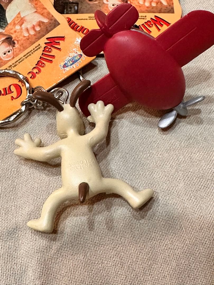 ウォレスとグルミット　レトロ　キーホルダー　フィギュア　バンプレスト　1989