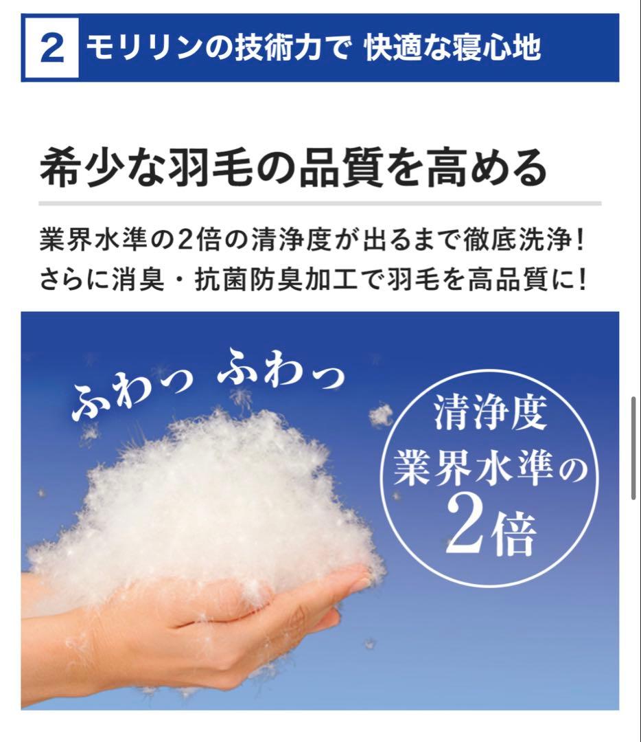 モリリン　洗えるダウンケット　2枚組シングルセット