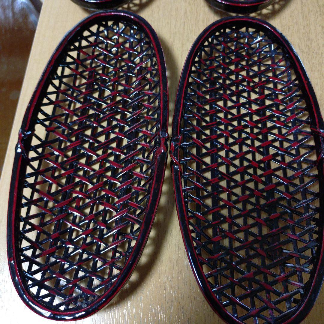 バスケット編み 楕円形トレー 7枚セット