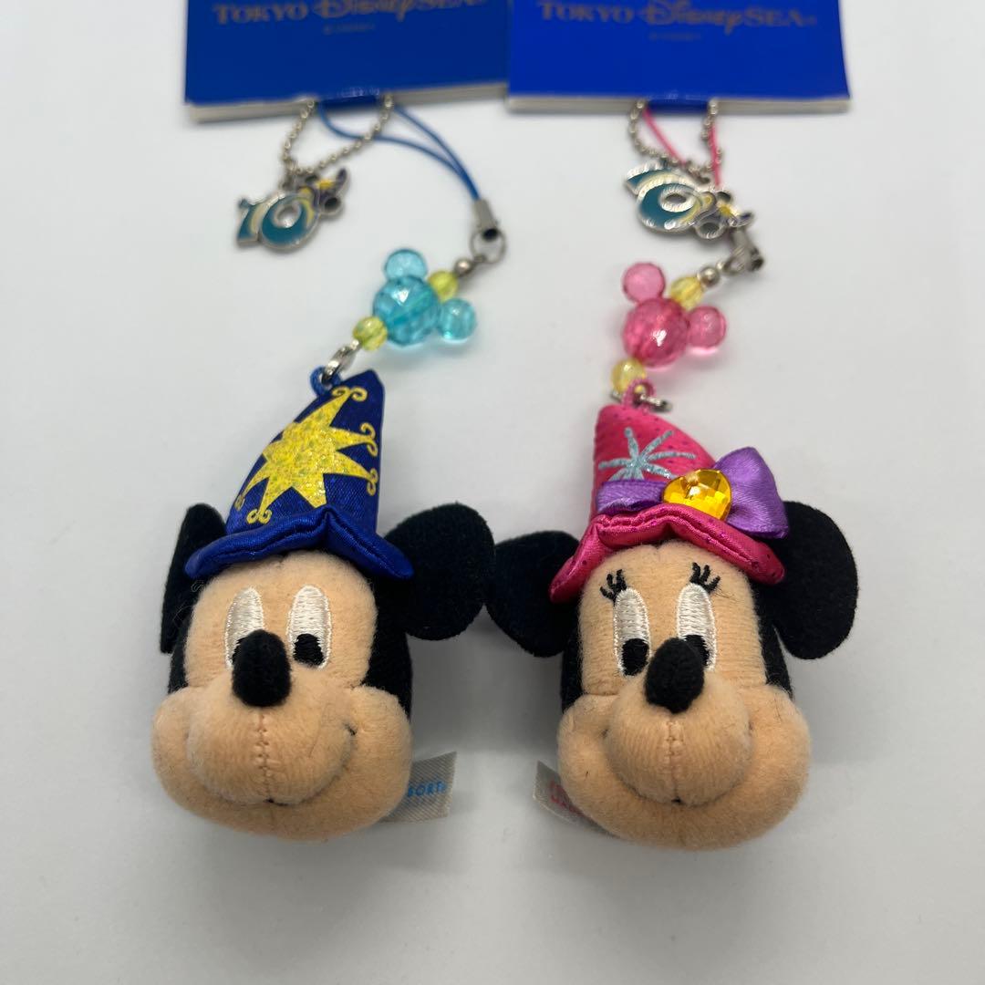 東京ディズニーシー 10周年　ミッキー ミニー ストラップ　３点セット