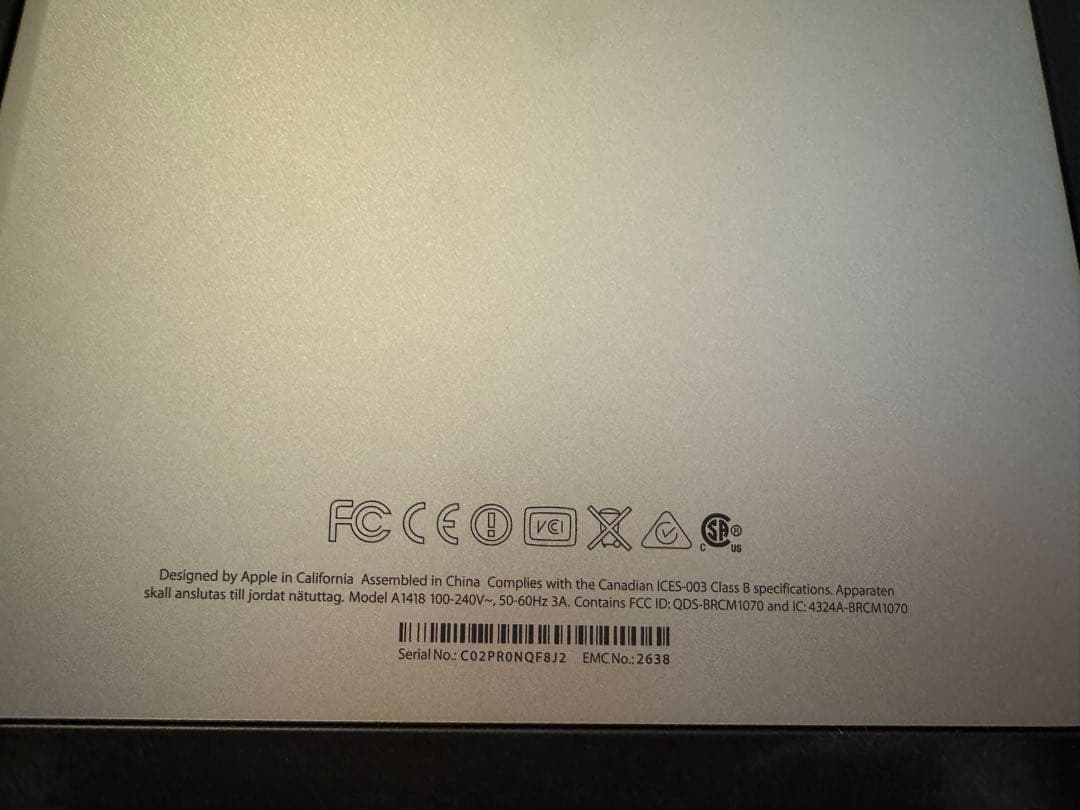 iMac 2013デスクトップ【A1418】1TB