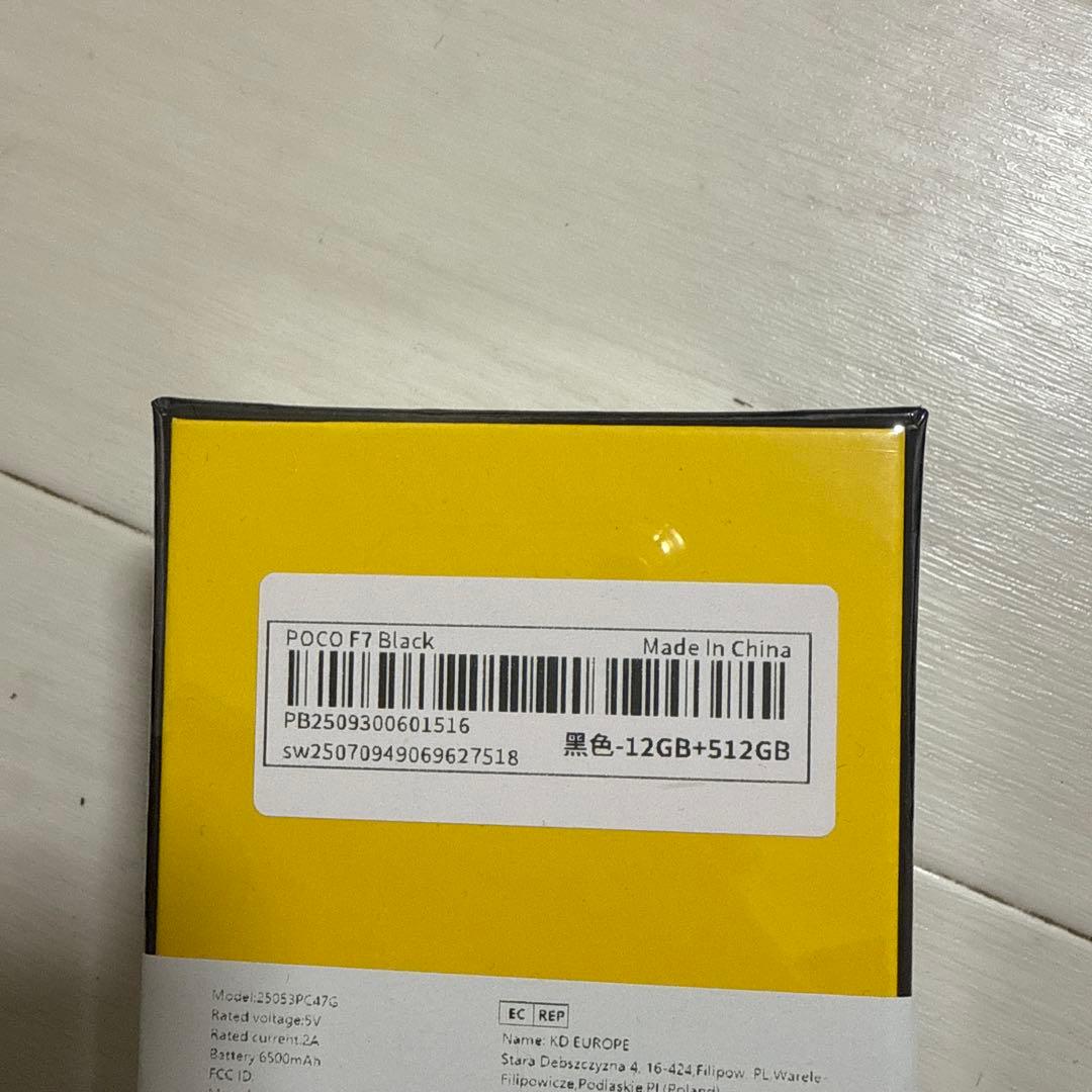 POCO F7 黒色 12GB+512GB