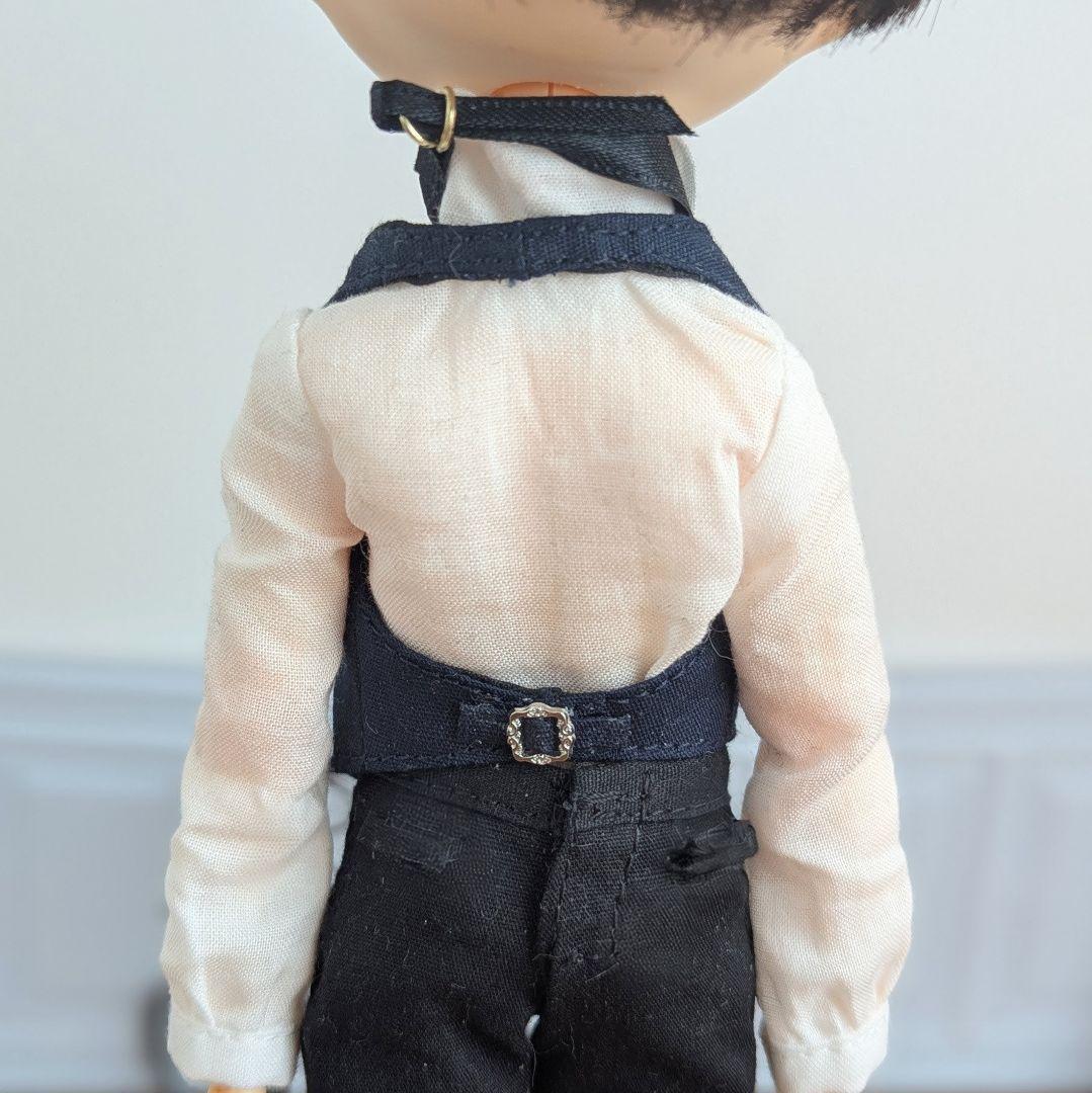 再1531※ハルモニアブルームroot服※ネイビーのカマーベストとパンツのセット