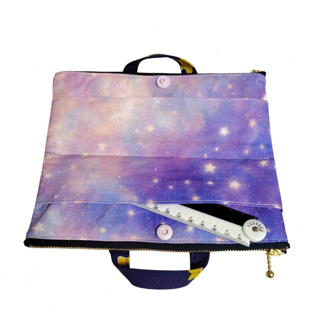 【夜まで待てない】ダブルファスナーのペンポーチ ハンドメイド