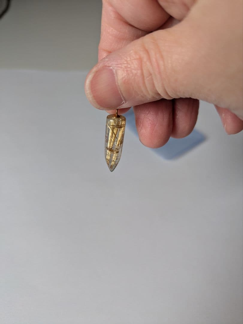 Ｋ18 タイチンルチル ペンダントトップ 天然石 パワーストーン アクセサリー