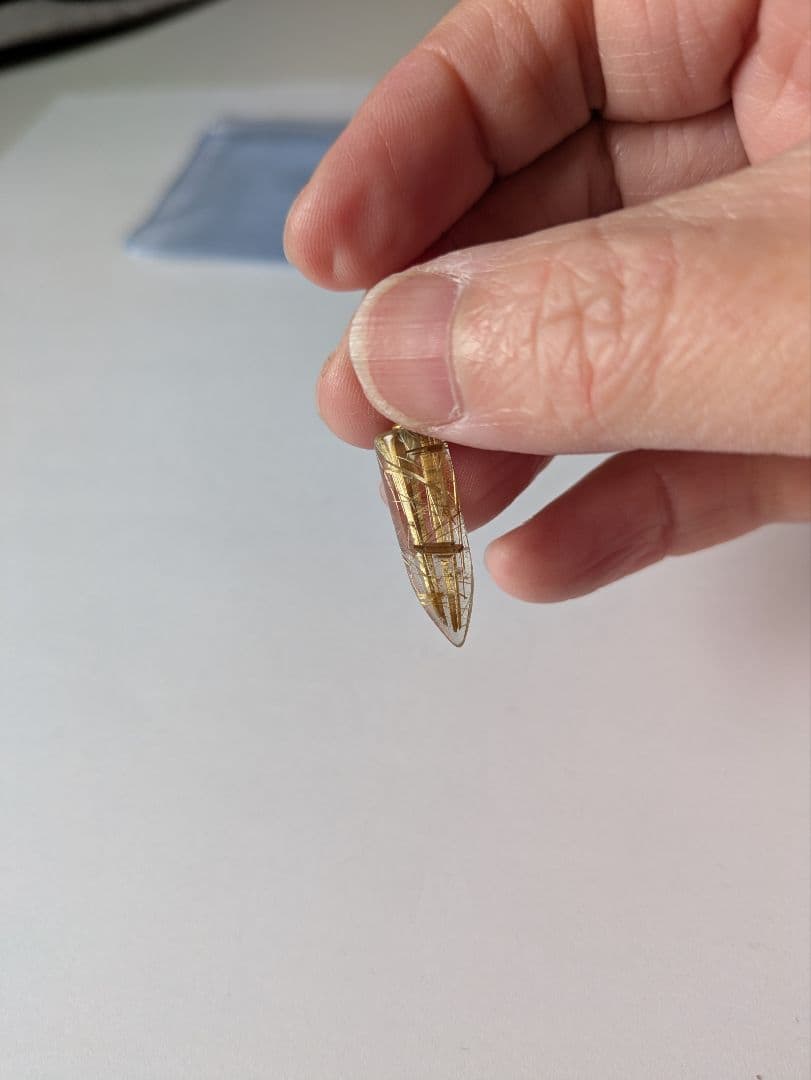 Ｋ18 タイチンルチル ペンダントトップ 天然石 パワーストーン アクセサリー