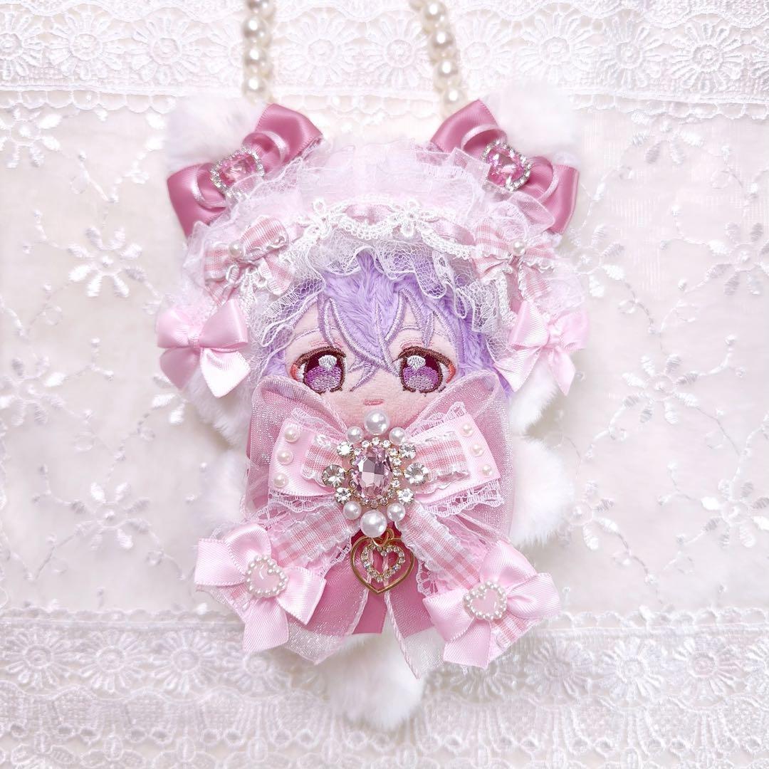 いつぬい　ぬい服　ピンク　ねこ　白　あんスタ　ロリータ　ちびぐるみ