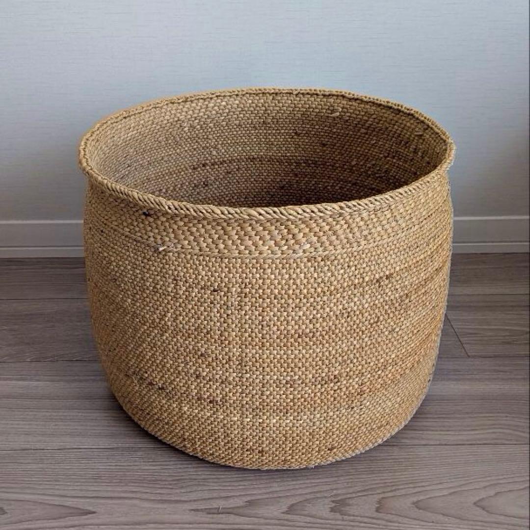 イリンガバスケットとフラニの平カゴアフリカ収納かご松野屋カゴアミドリ柳行李イケア