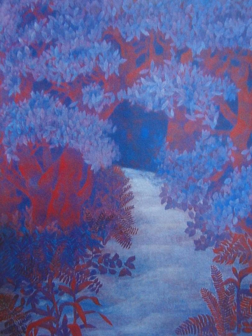 松崎良太、【南国の道】、希少画集・画版画、高級新品額・額装付、状態美麗