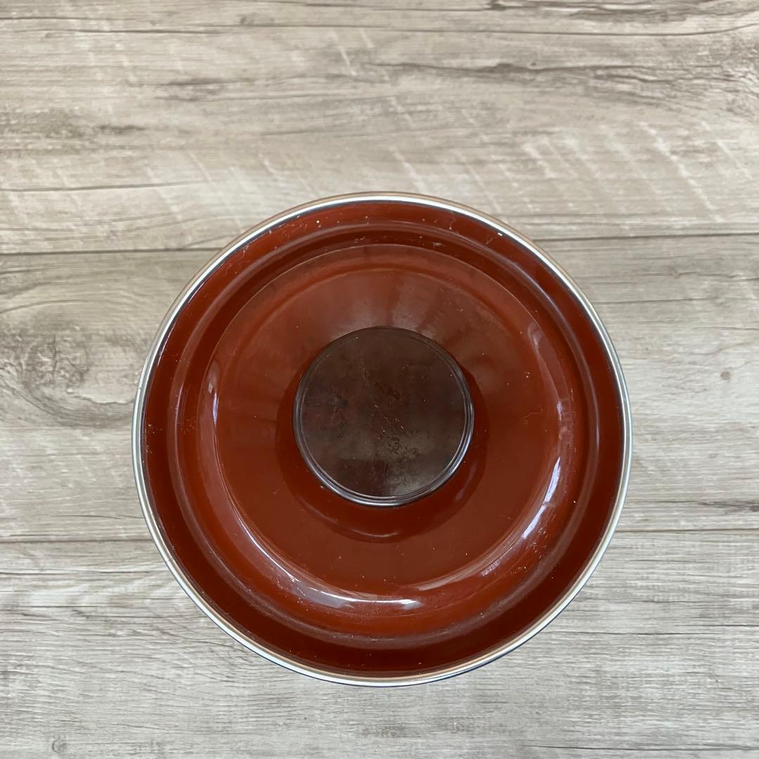 D-4 【昭和レトロ】花柄 ホーロー 蓋付きキャニスター 2個セット