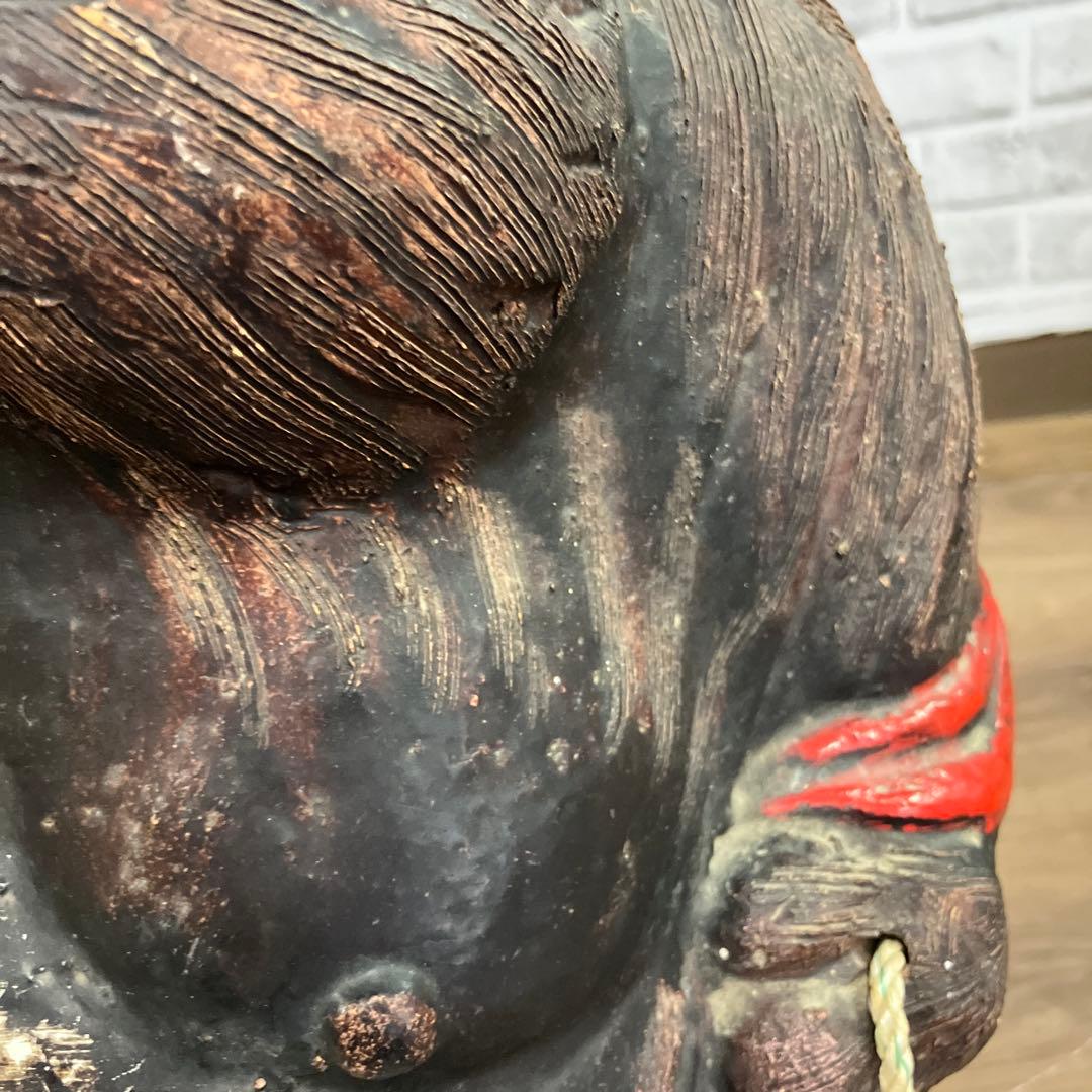 2F 昭和レトロ 信楽焼 狸の置物 タヌキ 福狸 大型 古民具 古民家 古道具