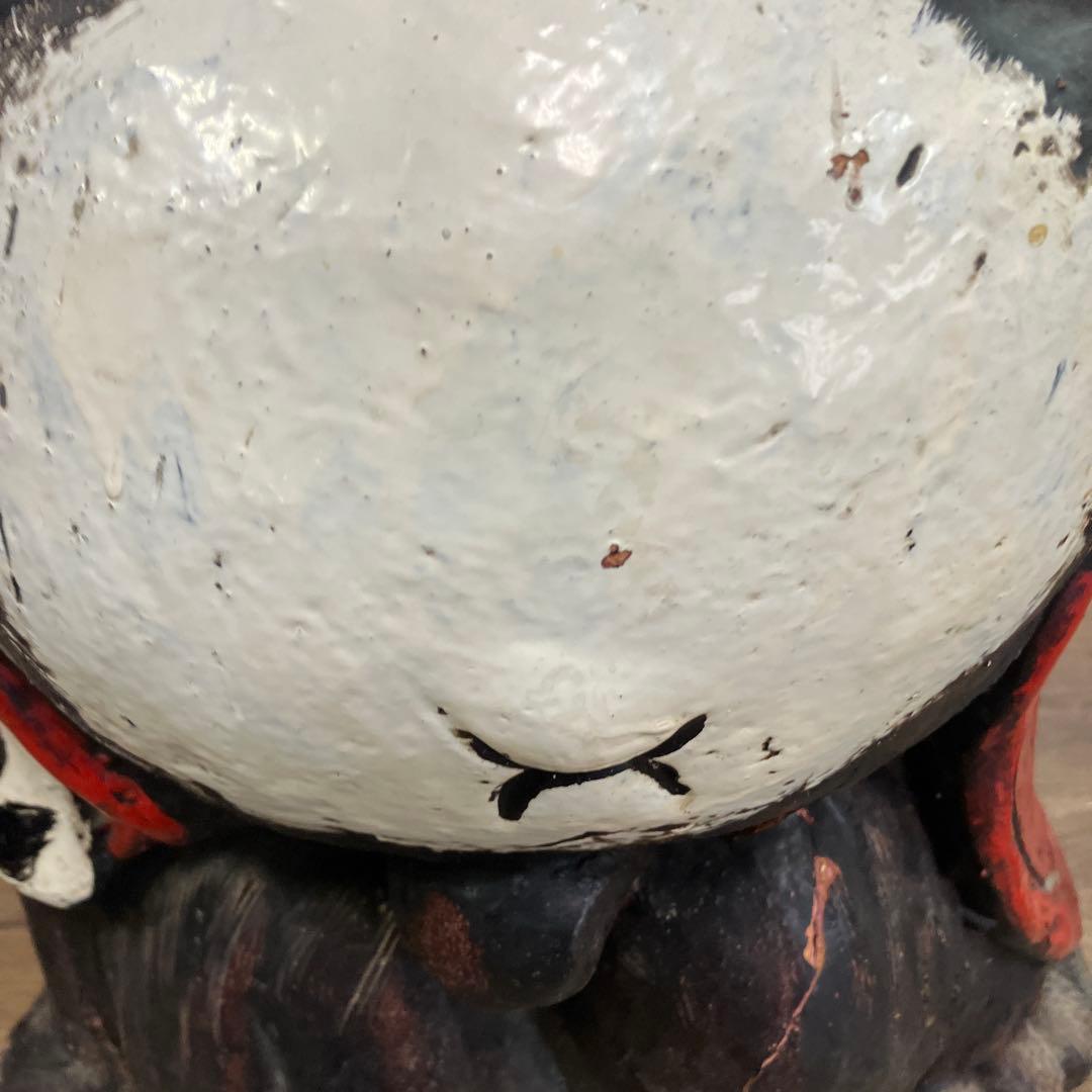 2F 昭和レトロ 信楽焼 狸の置物 タヌキ 福狸 大型 古民具 古民家 古道具