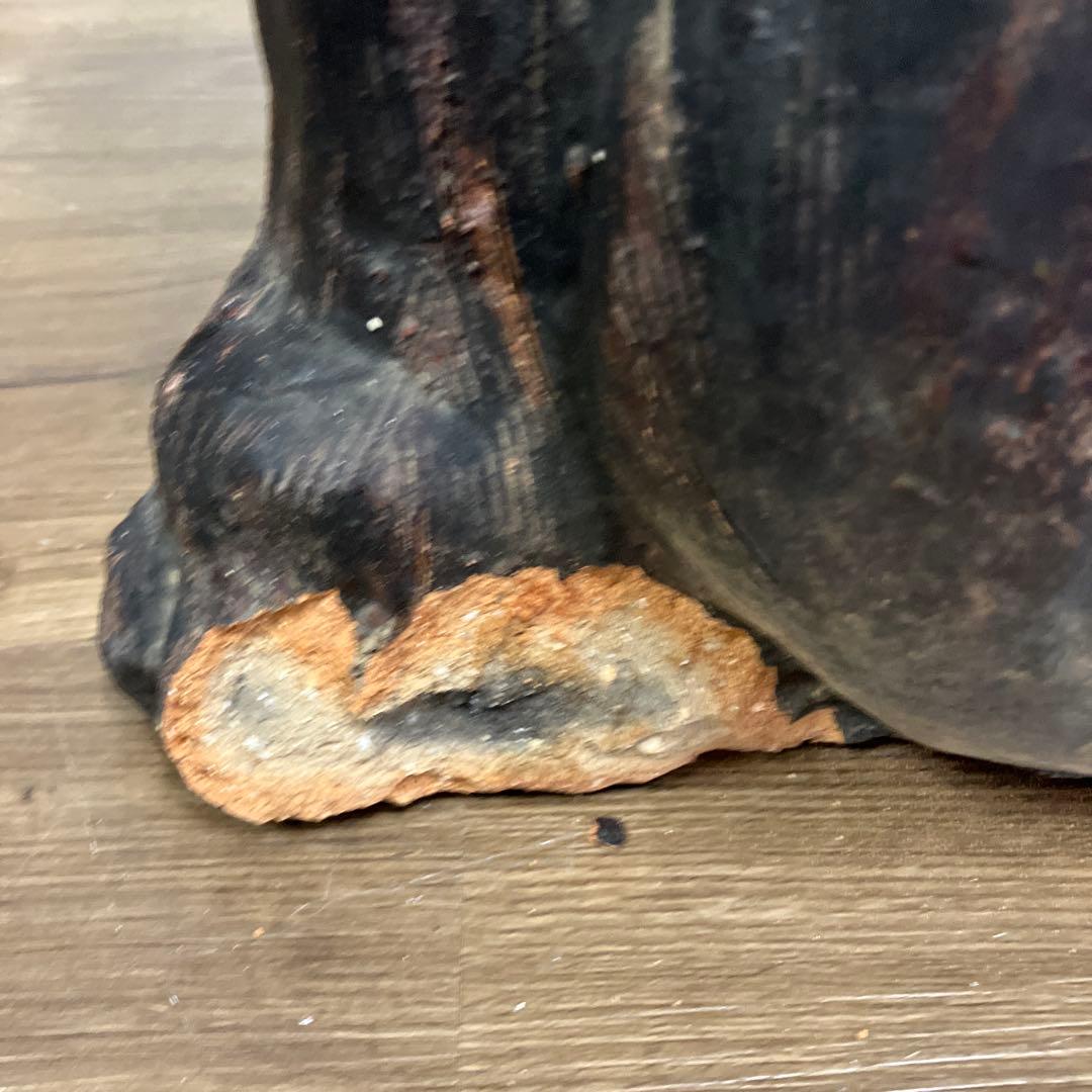 2F 昭和レトロ 信楽焼 狸の置物 タヌキ 福狸 大型 古民具 古民家 古道具