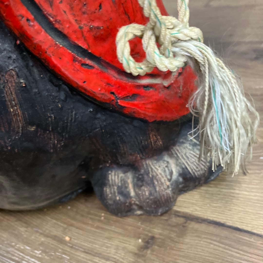 2F 昭和レトロ 信楽焼 狸の置物 タヌキ 福狸 大型 古民具 古民家 古道具