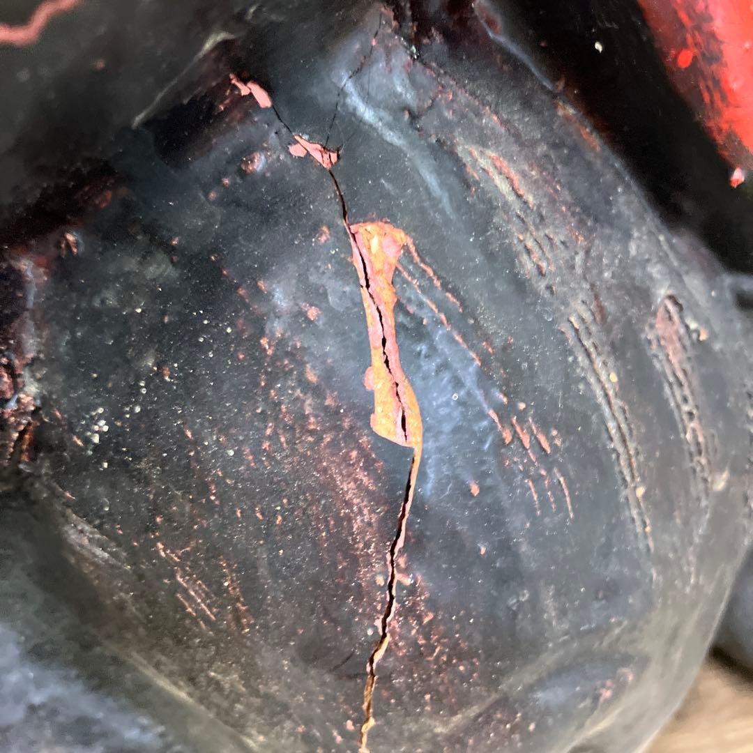 2F 昭和レトロ 信楽焼 狸の置物 タヌキ 福狸 大型 古民具 古民家 古道具