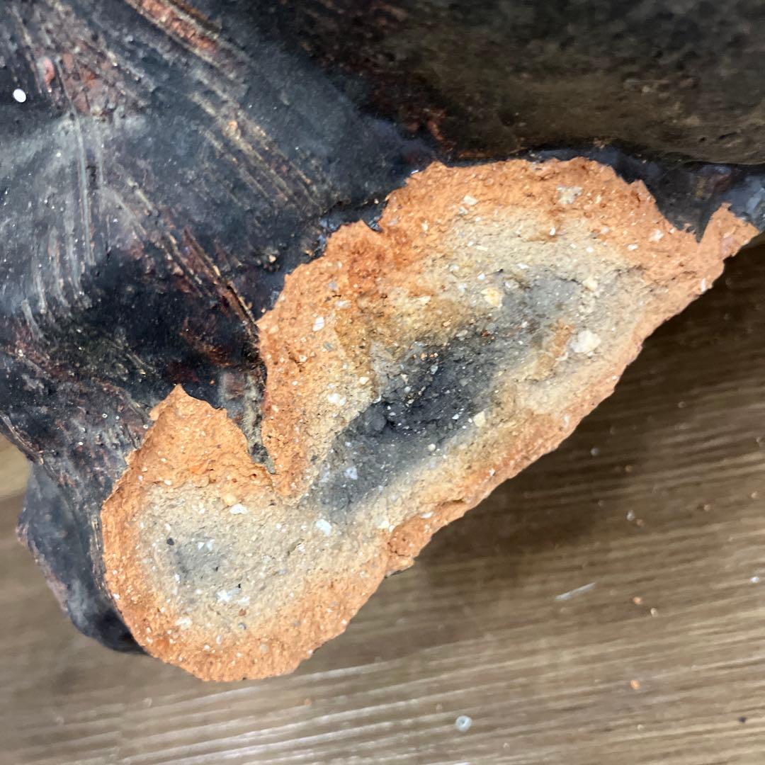 2F 昭和レトロ 信楽焼 狸の置物 タヌキ 福狸 大型 古民具 古民家 古道具