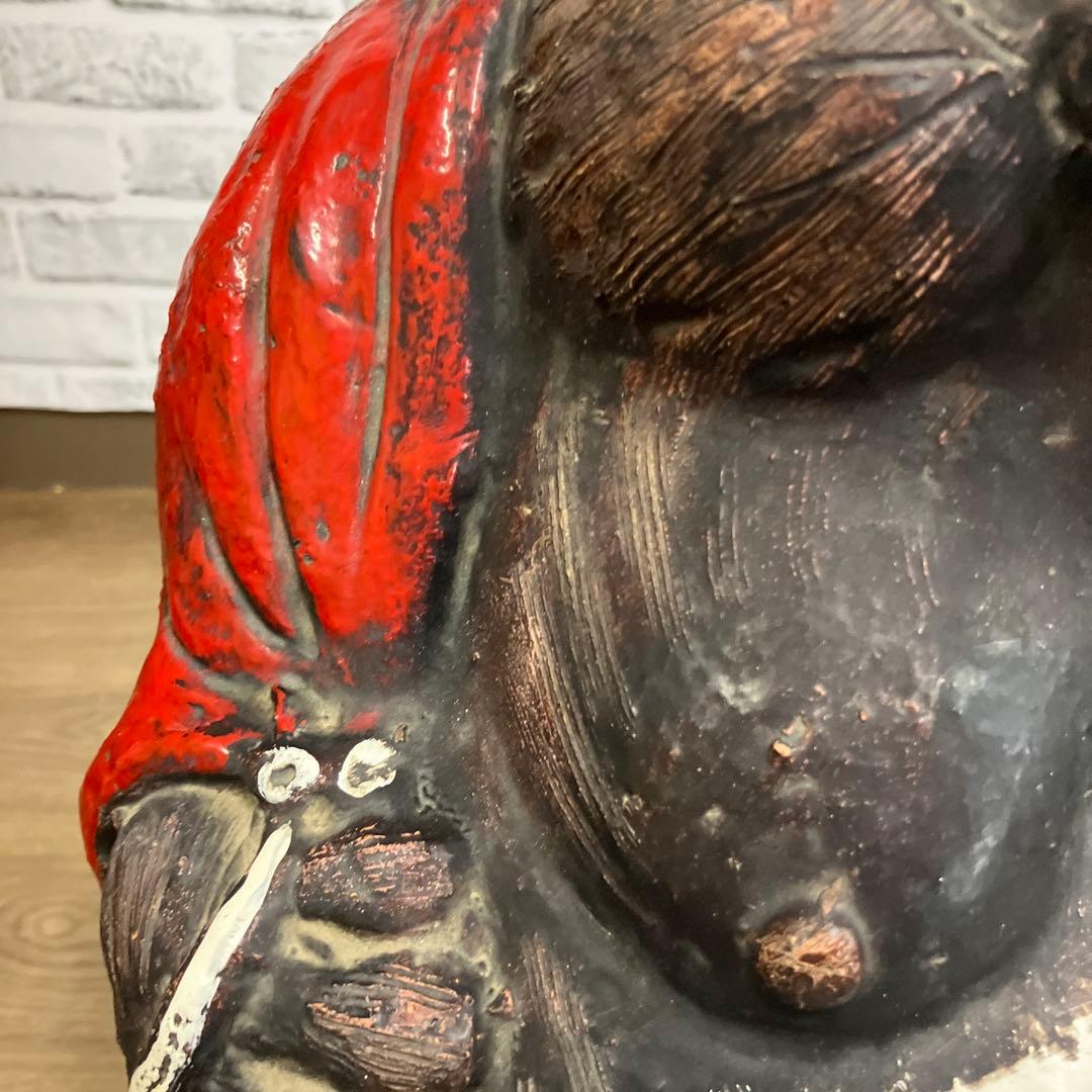 2F 昭和レトロ 信楽焼 狸の置物 タヌキ 福狸 大型 古民具 古民家 古道具