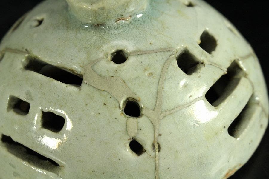 李朝 白磁 香炉(K-YC655)