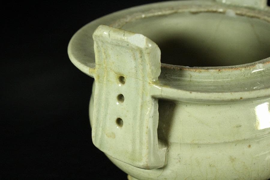 李朝 白磁 香炉(K-YC655)