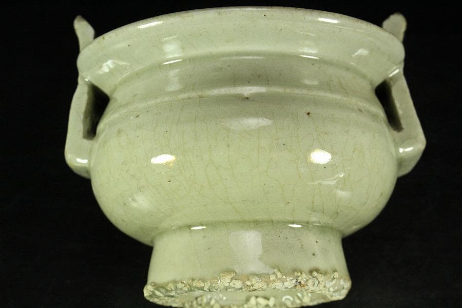 李朝 白磁 香炉(K-YC655)