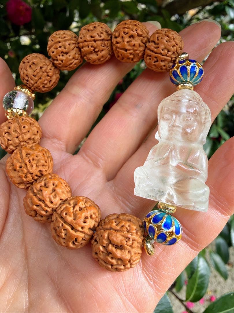 シトリン仏を中心に 七宝×菩提樹 古代塩の祈りブレス