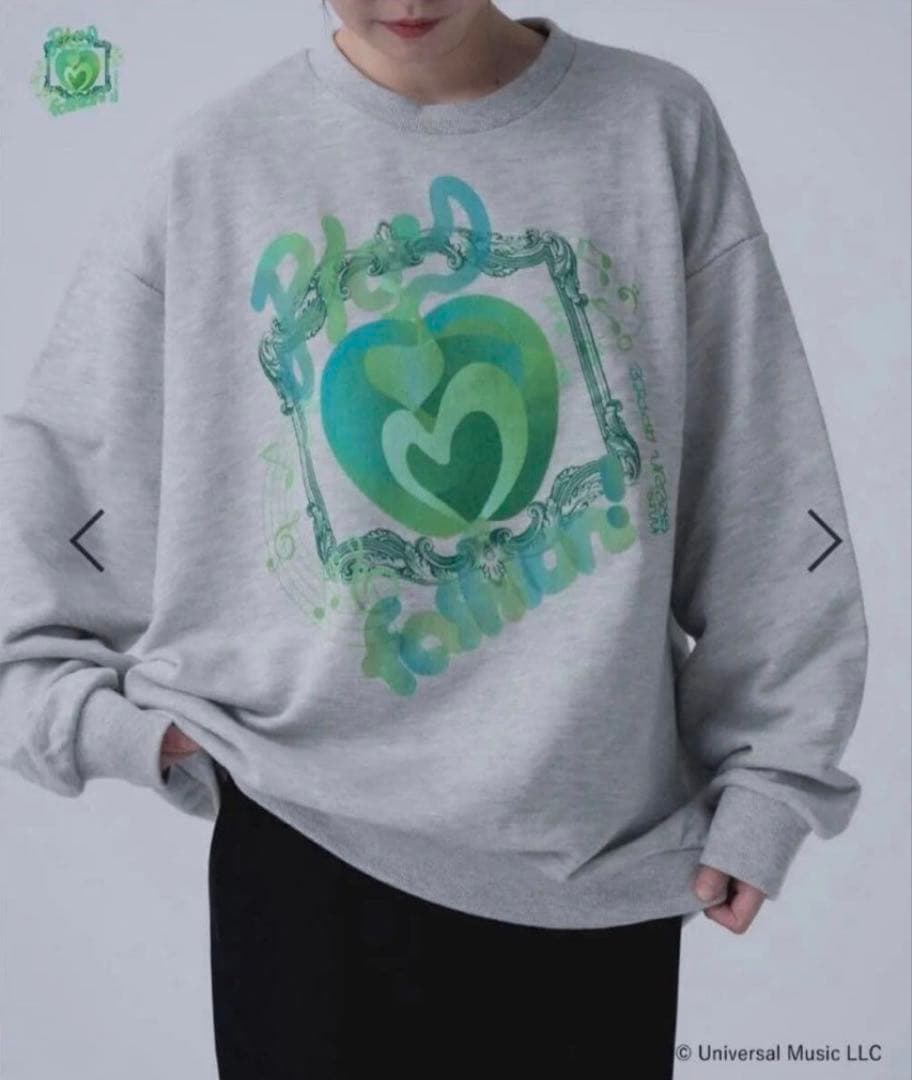 【新品】and ST　ミセスグリーンアップル　コラボ　スウェット　M　グレー