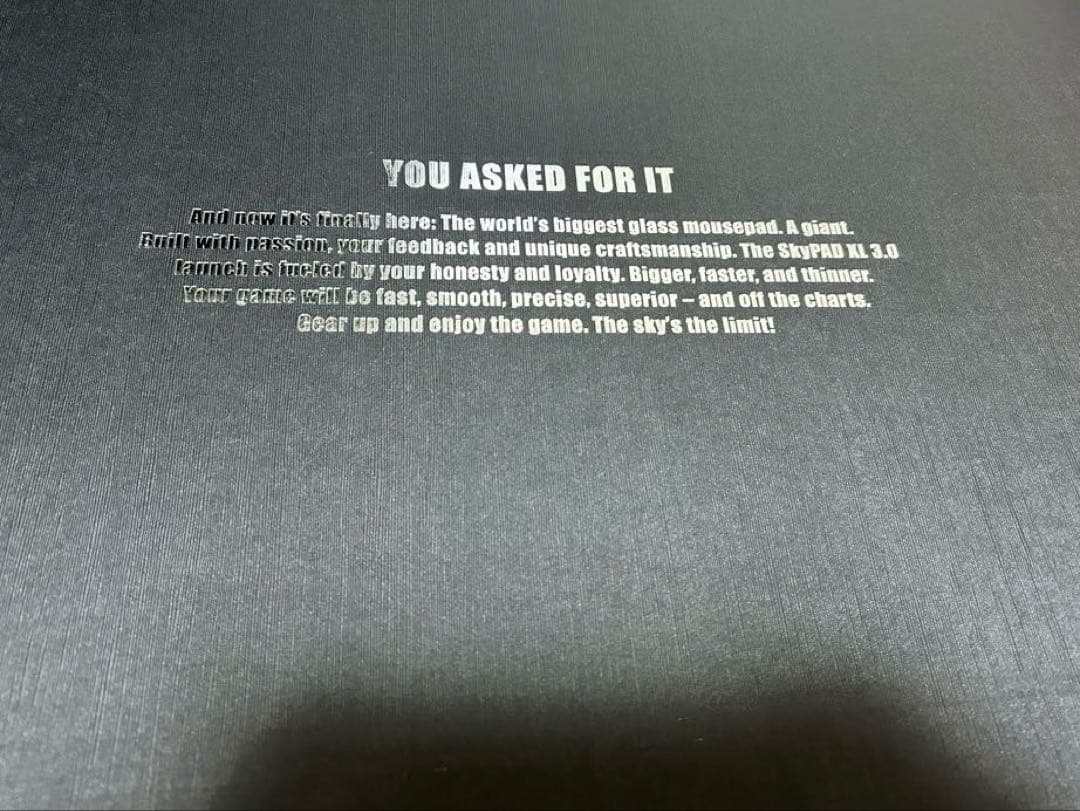 SKY PAD ガラス製マウスパッド XL ホワイト