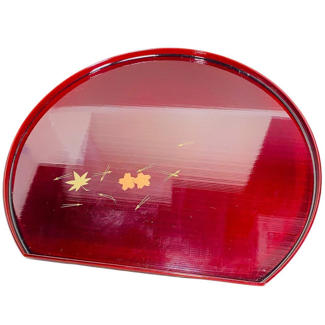 越前塗り 半月両面盆 7枚セット