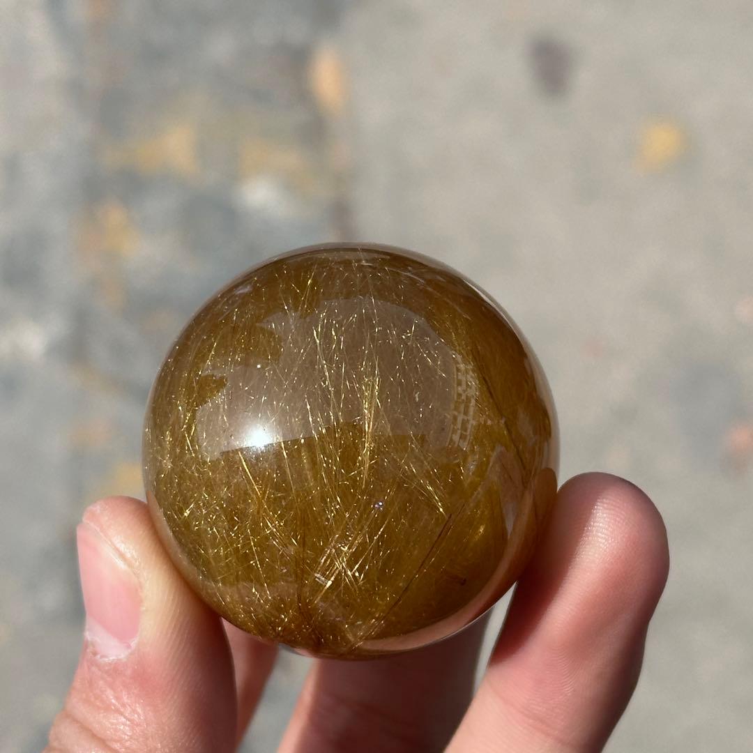 天然石ルチルクォーツのスフィア　ご購入前に在庫確認必要G.751