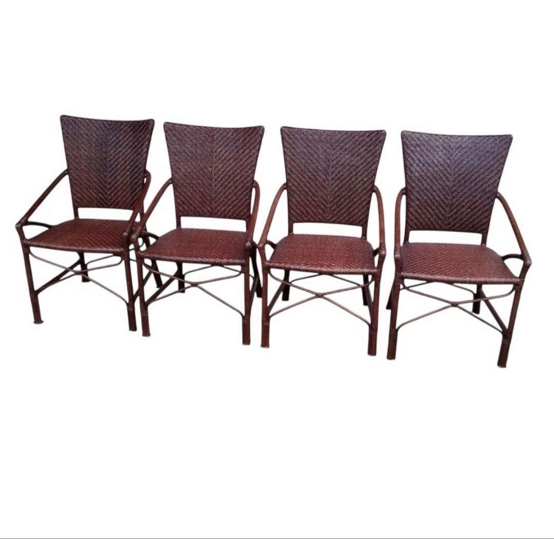 未使用級 Yamakawa ヤマカワラタン　アームチェア　籐製　ラウンジチェア